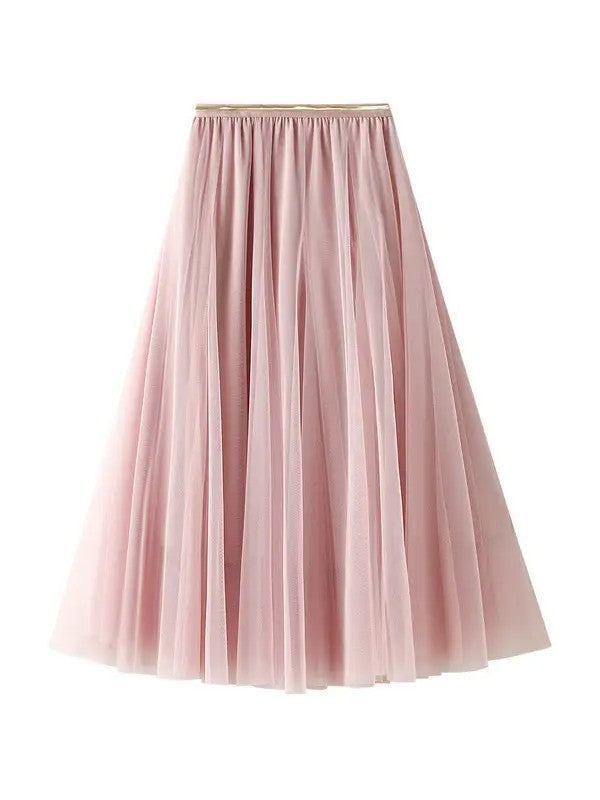 Miss Sparkling Chiffon Midi Skirt