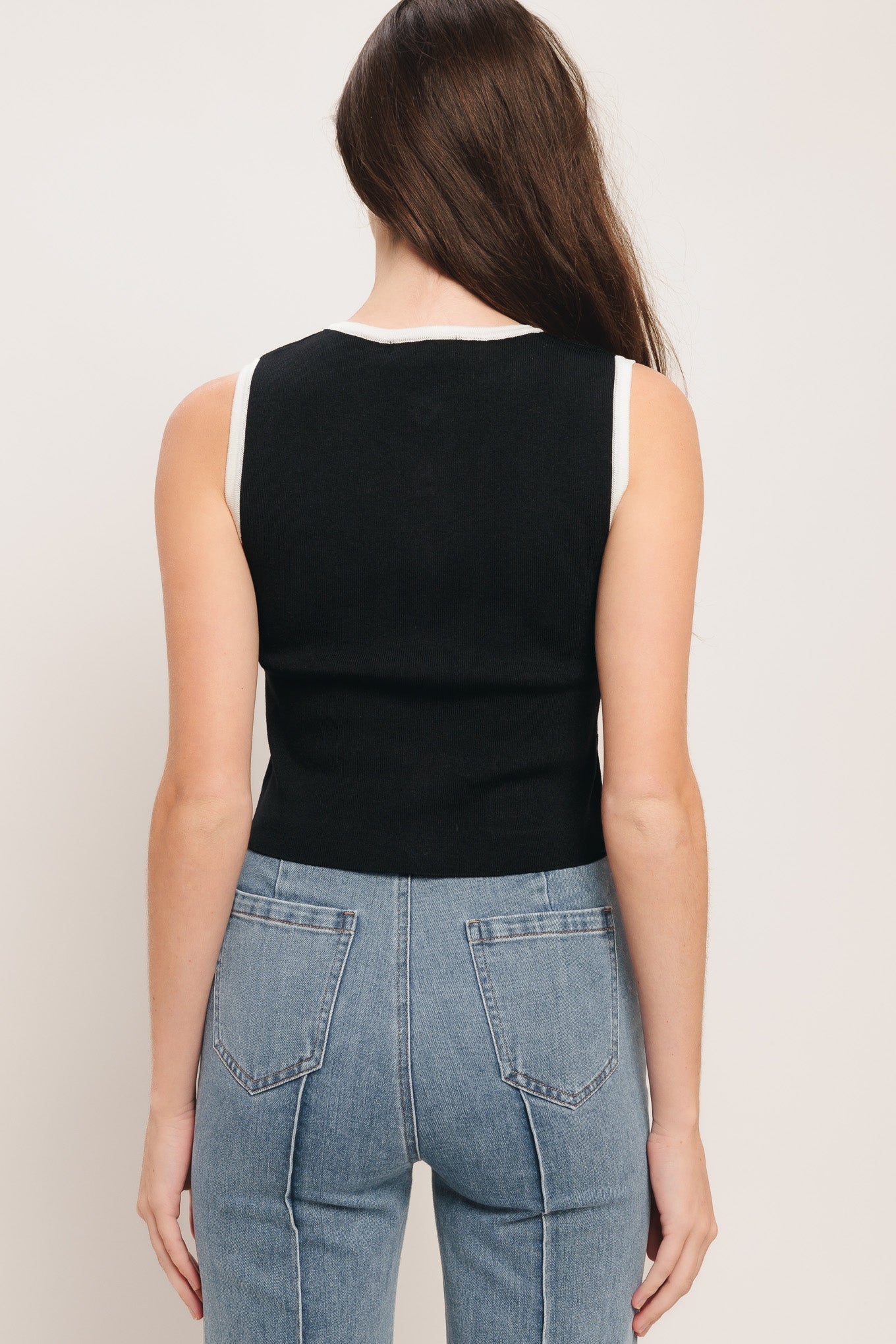 FRENCH NAUTICAL COLOR BLOCKED SWEATER TOP