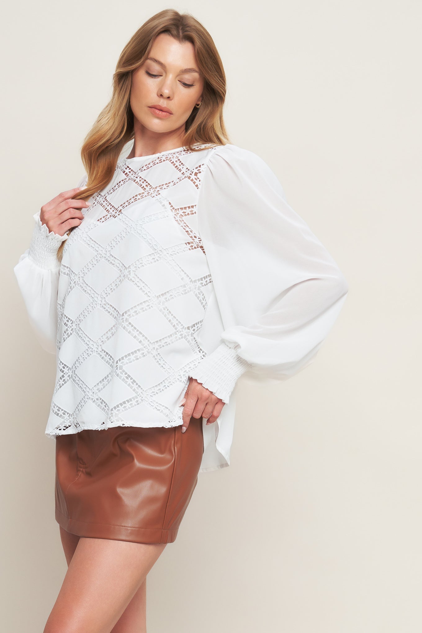 WEEKEND WANDERER WOVEN TOP